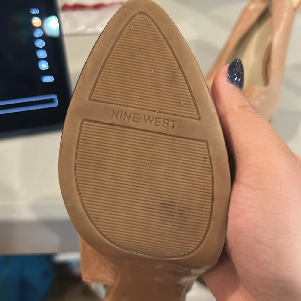 Nine West Tan Slingback Platform Heels - Picture 3 of 3